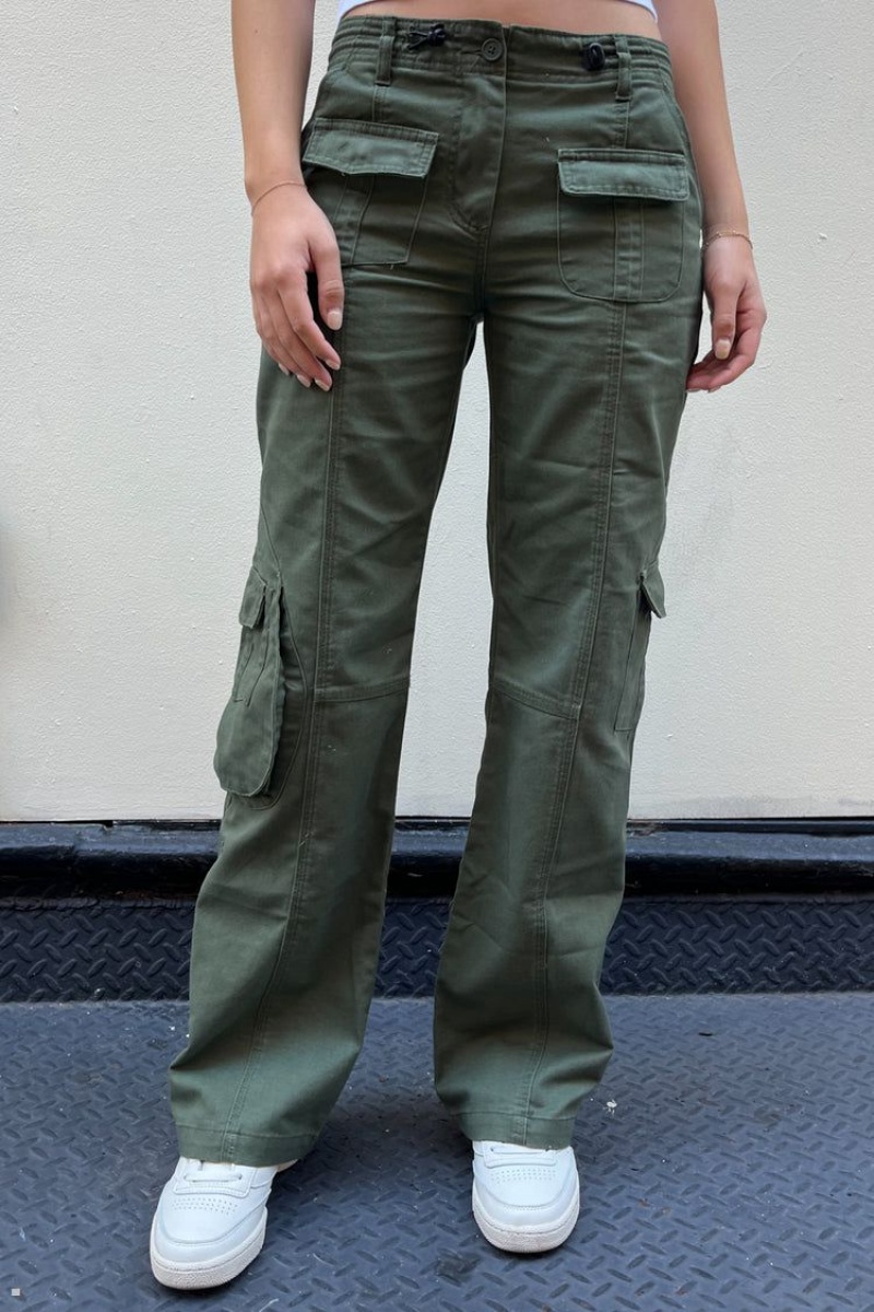 Pantalon Brandy Melville Kim Cargo Vert | VVU-04287198